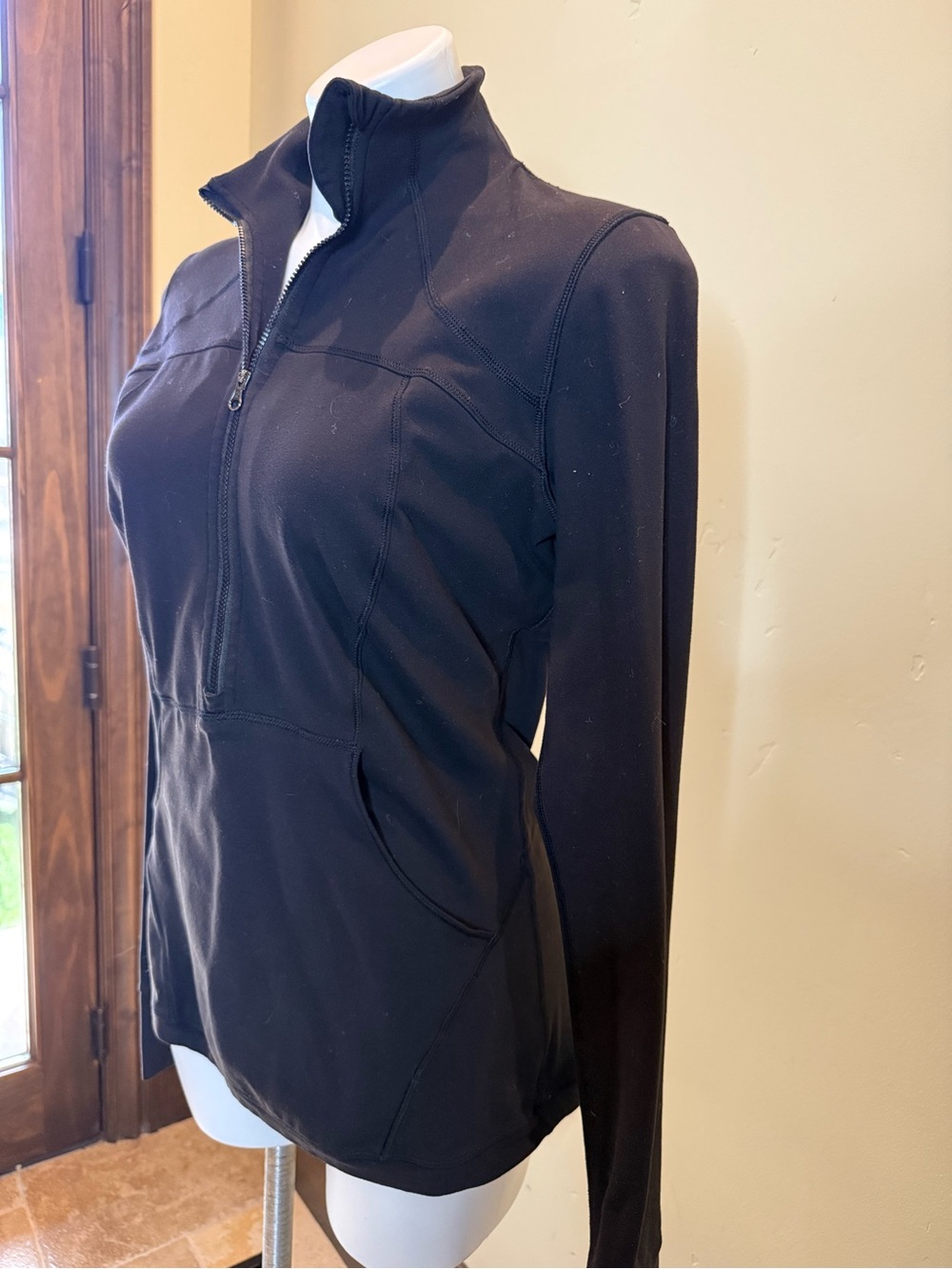 Lululemon Black Athletic 1/2 zip - Picture 3 of 5